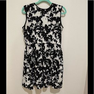Red Saks Fifth Avenue Black and White Dress